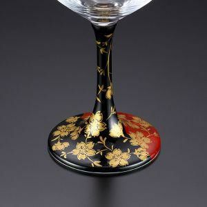 鏑木×Spiegelau 青と金の花柄装 フルートグラス 【公式通販】