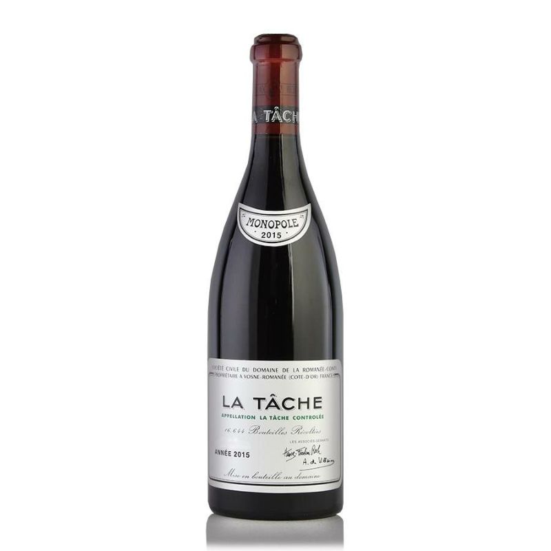 DRC LA TÂCHE 2015 赤ワイン　空き瓶 2015年 DRC ラ・ターシュ （ドメーヌ・ド・ラ・ロマネ