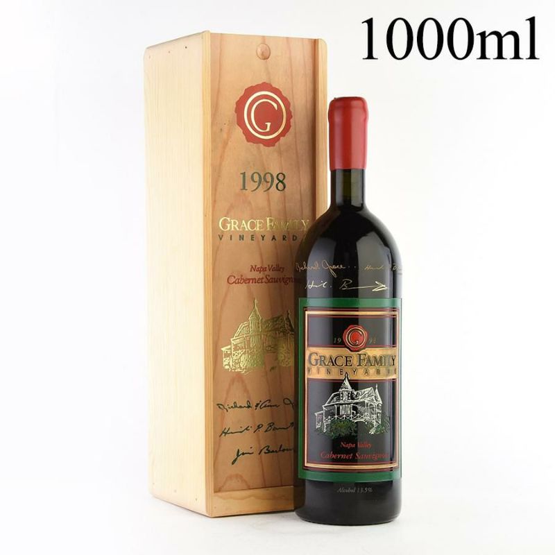 グレース ファミリー カベルネ ソーヴィニヨン 1998 1000ml 木箱入り ハイディ・バレット サイン入り グレイス Grace Family  Cabernet Sauvignon アメリカ カリフォルニア 赤ワイン