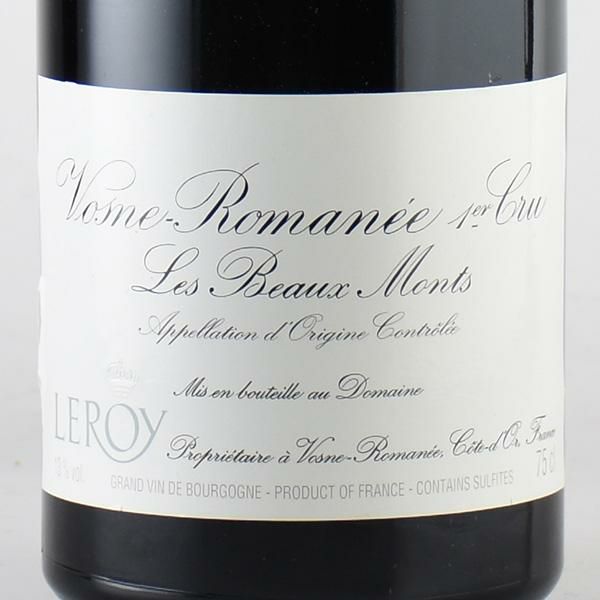 ルロワ ドメーヌ ルロワ ヴォーヌ ロマネ レ ボーモン 2009 正規品 ヴォーヌロマネ Domaine Leroy Vosne Romanee  Les Beaux Monts フランス ブルゴーニュ 赤ワイン | 勝田商店 公式通販サイト KATSUDA本店