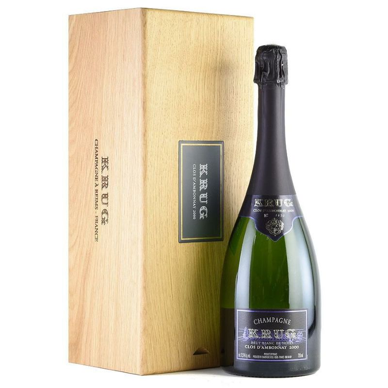 限定品シャンパン［クリュッグ］CLOS D\'AMBONNAY2000 空き瓶 コップ・グラス・酒器