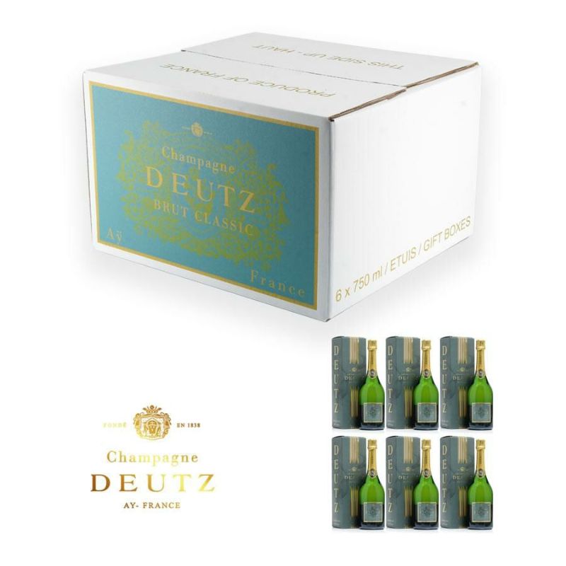 ドゥーツ ブリュット クラシック NV ギフトボックス 1ケース 6本 ドゥッツ Deutz Brut Classic フランス シャンパン  シャンパーニュ