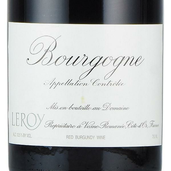 ルロワ ドメーヌ ルロワ ブルゴーニュ ルージュ 2004 Domaine Leroy Bourgogne Rouge フランス ブルゴーニュ 赤ワイン