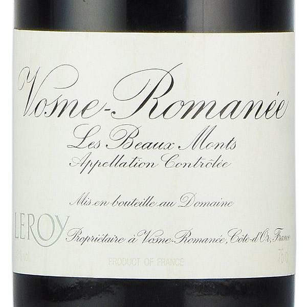 ルロワ ドメーヌ ルロワ ヴォーヌ ロマネ レ ボーモン 1997 ヴォーヌロマネ Domaine Leroy Vosne Romanee Les  Beaux Monts フランス ブルゴーニュ 赤ワイン | 勝田商店 公式通販サイト KATSUDA本店