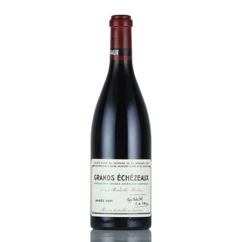 GRANDS ÉCHÉZAUX 2001年赤ワイン[空瓶]コルク付き グラン・エシェゾー 2001 DRC 赤 Grands-Echezeaux / DRC
